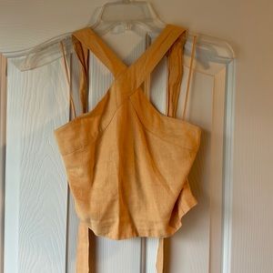 A&F Yellow Halter Crop Top